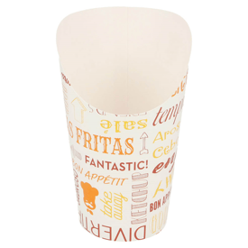 Becher für gebratenes offen weiss ø8.5x13.5 cm