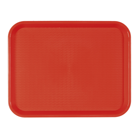 Tablett für fast food rot 27.5x35.5x2 cm