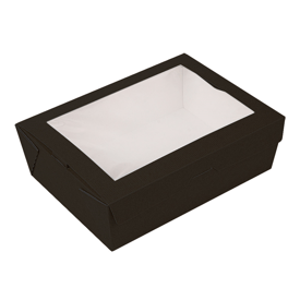 Box mit sichtfenster schwarz 19.8x14x6.4 cm