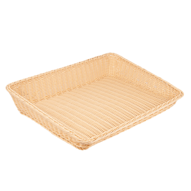 Korb imitat wicker rechteckig natur 45x60x5/12 cm