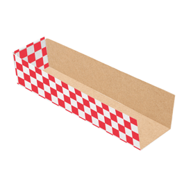Papp-eck hot dog rot/natur 4.7x18.2x4 cm