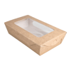 Salatschachteln mit sichtfenster braun 20x12x5 cm