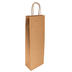 Sos-tüten mit henkeln 1 flasche natur 14+8x40 cm