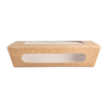 Salatschachteln mit sichtfenster braun 20x12x5 cm