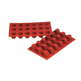 Förmchen cannelé ø 3,5x3,5 cm rot 17.5x30 cm