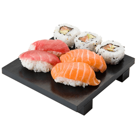 Unterlage für sushi schwarz 15x15x2.5 cm