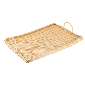 Tablett imitat wicker rechteckig käse natur 52.5x30x3 cm