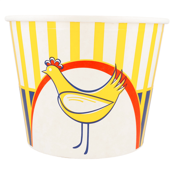 300 X 85oz Lebensmittelkarton – Fast-Food-Eimer & Deckel, Weiß, Papier, Kompostierbar, UK, NEU
