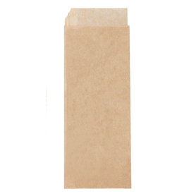 Fettabweisendes papier 2-seitig offen natur 9+3x22 cm