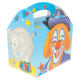 Schachteln für kindermenü zirkus vierfarbendruck 15.50x10.50x17.50 cm