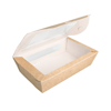 Salatschachteln mit sichtfenster braun 20x12x5 cm