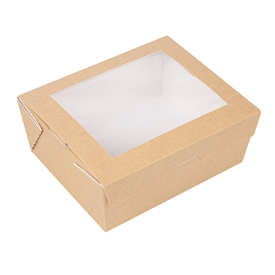 Box mit sichtfenster natur 15.3x12.1x6.4 cm
