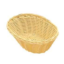 Korb aus weidenimitat oval natur 17.8x13x5 cm