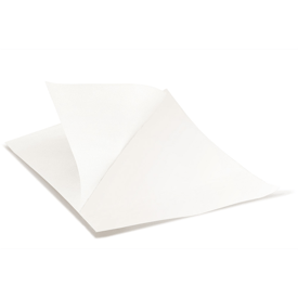 Fettabweisendes papier 2-seitig offen weiss 15x13/10 cm