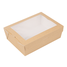 Box mit sichtfenster natur 19.8x14x6.4 cm