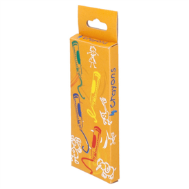 Kleine schachtel mit 4 buntstiften sortiment 9x3.4x1 cm