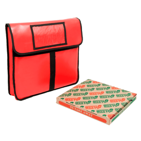 Pizza transport-tasche 41 cm rot 43x45x13 cm