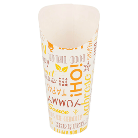 Becher für gebratenes offen weiss ø8.5x18 cm