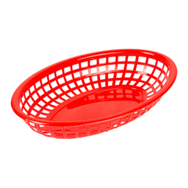 Plastikkörbe, oval rot 24x15x4.5 cm