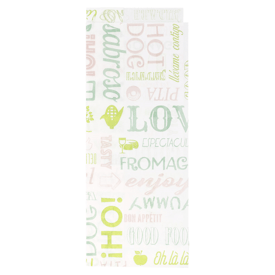 Fettabweisendes papier 2-seitig offen weiss 9+3x22 cm