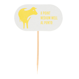 Steak marker "gar" weiss 8 cm