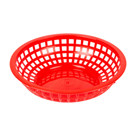 Plastikkörbe, rund rot ø 20x5 cm