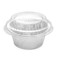 50x Große Alufolie-Behälter Nr. 9 (9x9x2 Zoll) Mit Deckel – Zum Mitnehmen, Backen & Aufbewahren