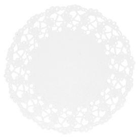 Rundes zierdeckchen geprägt weiss ø 11.5 cm