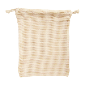 Wiederverwendbare netzbeutel beige 17x23 cm
