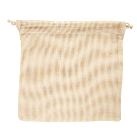 Wiederverwendbare netzbeutel beige 26x26 cm