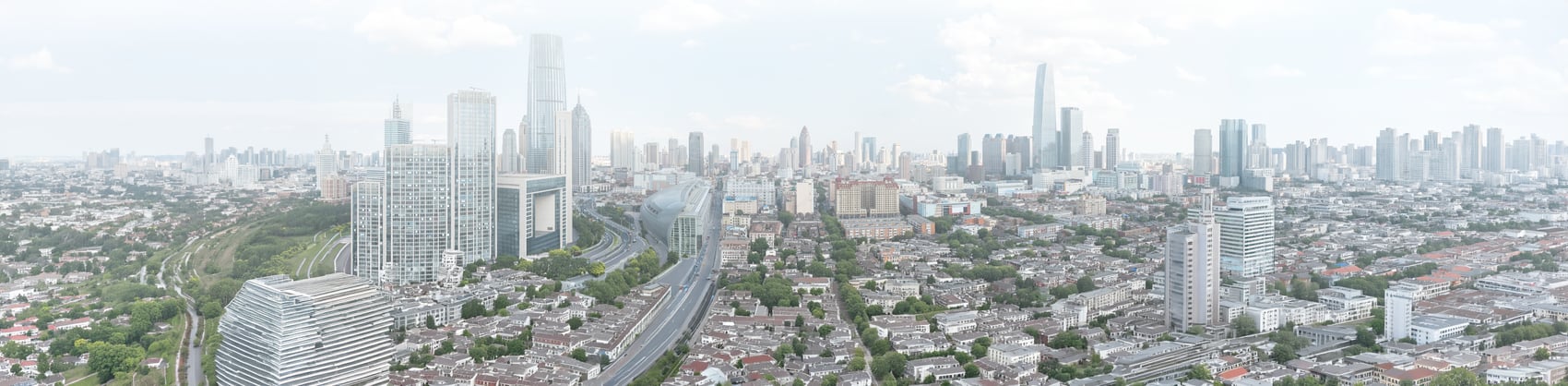 Skyline of a smart city