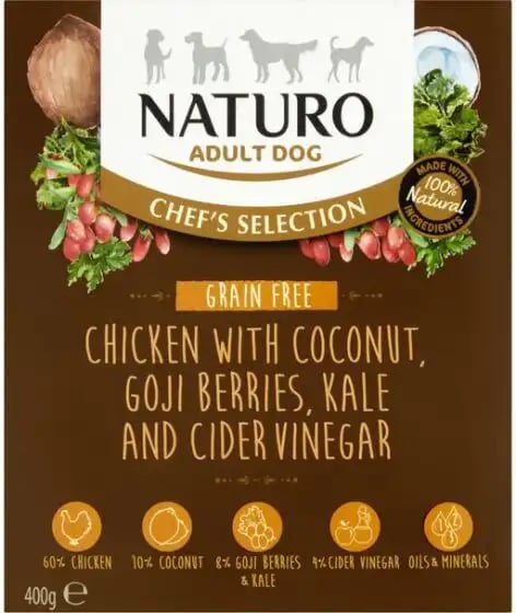 Naturo Chef's Selection Chicken With Coconut, Goji Berries, Kale & Cider Vinegar