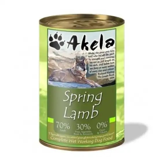 Akela Wet Working Dog Food Spring Lamb