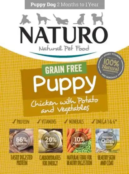 Naturo Puppy Grain Free Trays Chicken With Potato And Vegetables Naturo Puppy Grain Free Trays Chicken With Potato And Vegetables