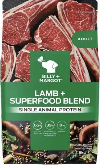 Billy & Margot Adult Dry Lamb + Superfood Blend Billy & Margot Adult Dry Lamb + Superfood Blend