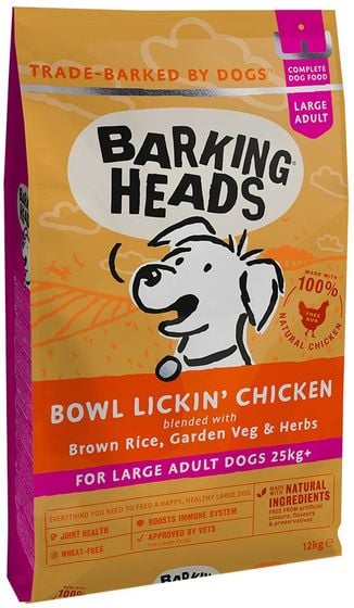 Barking Heads Large Adult Dry Food Bowl Lickin' Chicken Barking Heads Large Adult Dry Food Bowl Lickin' Chicken
