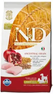 Farmina Natural & Delicious Ancestral Grain Light Mini & Medium Chicken & Pomegranate Farmina Natural & Delicious Ancestral Grain Light Mini & Medium Chicken & Pomegranate