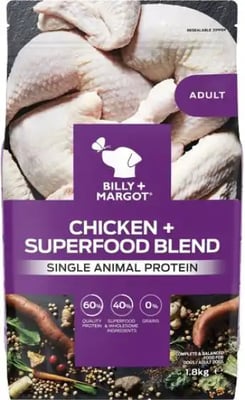 Billy & Margot Adult Dry Chicken + Superfood Blend