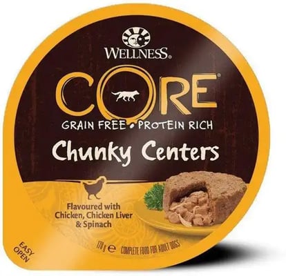 Wellness Core Chunky Centers Flavoured With Chicken, Chicken Liver & Spinach