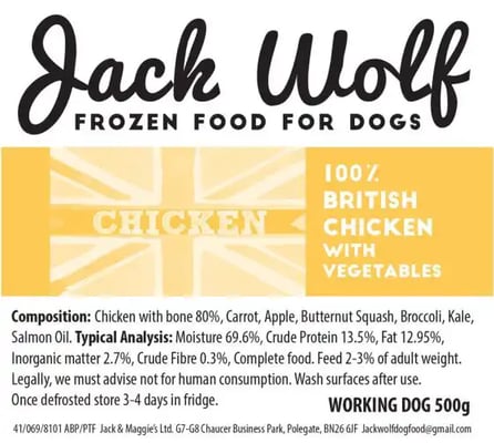 Jack Wolf Working Dog Chicken