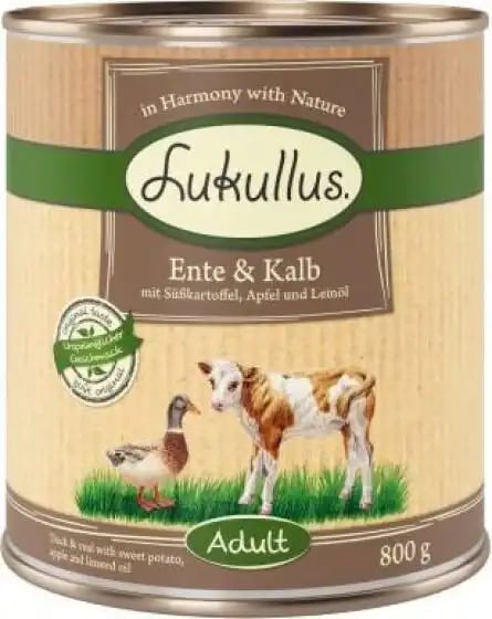 Lukullus Adult Tins Grain Free Duck & Veal