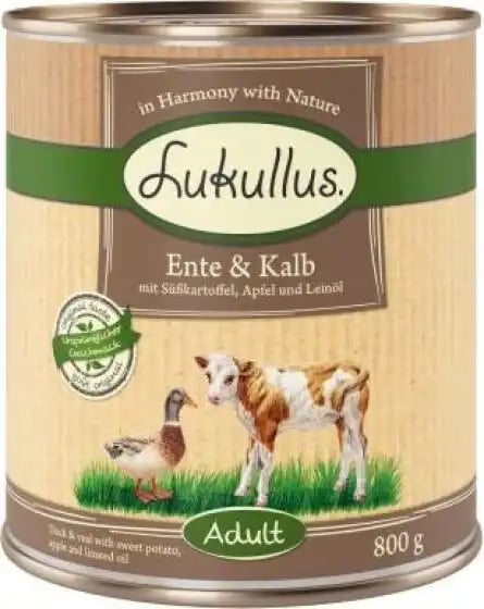 Lukullus Adult Tins Grain Free Duck & Veal