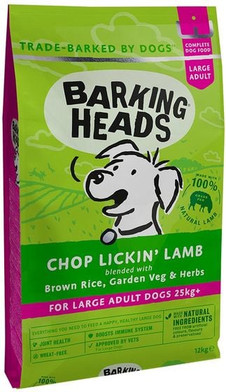 Barking Heads Large Adult Dry Food Chop Lickin' Lamb Barking Heads Large Adult Dry Food Chop Lickin' Lamb