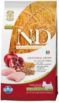 Farmina Natural & Delicious Ancestral Grain Adult Mini Chicken & Pomegranate