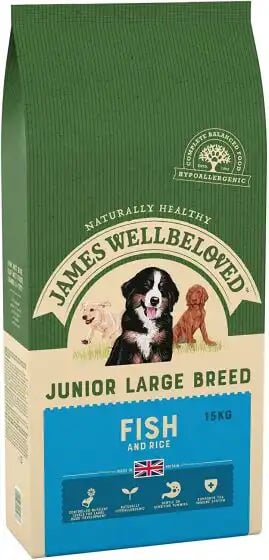 James Wellbeloved Junior Large Breed Dry Fish & Rice