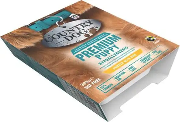 Country Dog Premium Puppy Tray Chicken & Rice Country Dog Premium Puppy Tray Chicken & Rice