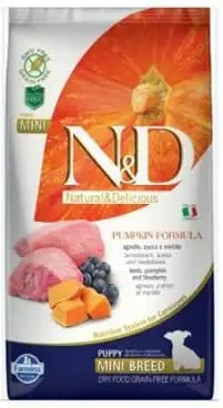 Farmina Natural & Delicious Pumpkin Puppy Mini Lamb & Blueberry Farmina Natural & Delicious Pumpkin Puppy Mini Lamb & Blueberry