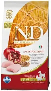 Farmina Natural & Delicious Ancestral Grain Senior Mini & Medium Chicken & Pomegranate Farmina Natural & Delicious Ancestral Grain Senior Mini & Medium Chicken & Pomegranate