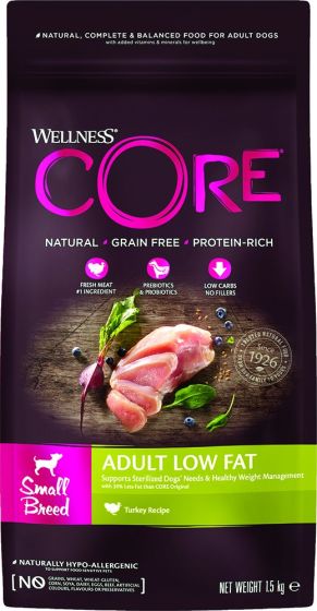 Wellness Core Adult Low Fat Small Breed Turkey Wellness Core Adult Low Fat Small Breed Turkey