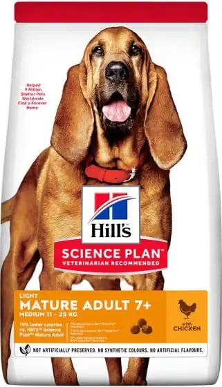 Hill's Science Plan Mature Adult 7+ Light Medium With Chicken